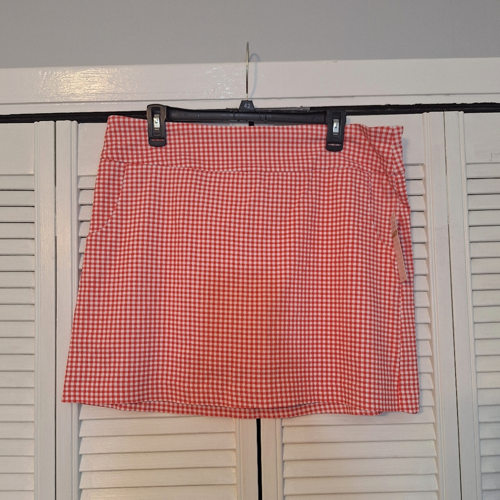Eight clovers gingham check skirt skort sz 14 NWT *D7 - Picture 4 of 10